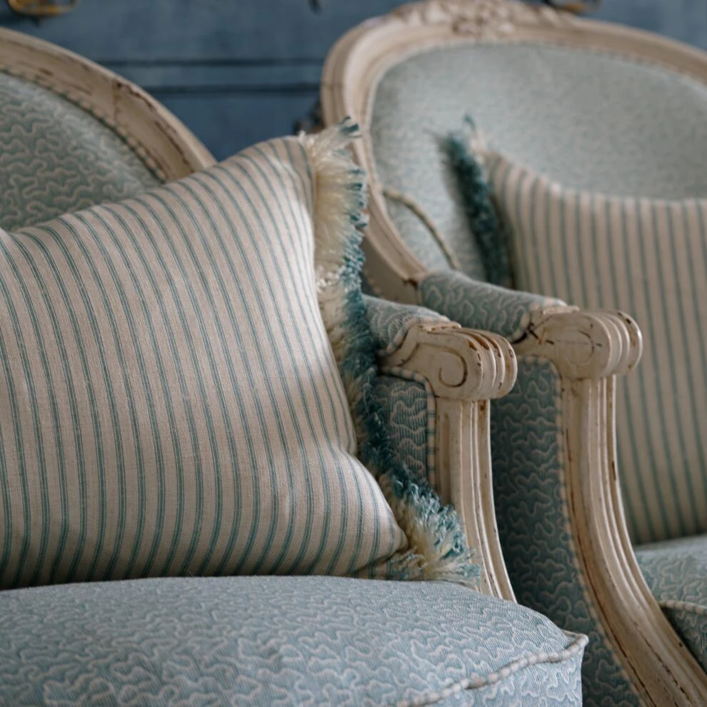 Picket Turquoise/Island Trim Cushion 3 Picket Turquoise/Island Trim Cushion - Image 3