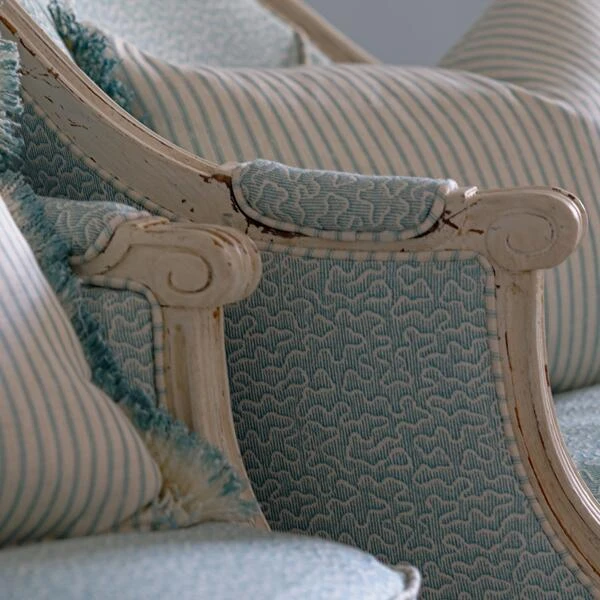Picket Turquoise/Island Trim Cushion 4 Picket Turquoise/Island Trim Cushion - Image 4
