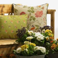 Wild Wood Ivory Outdoor Cushion -AuraLiving Furniture Store 309094 wild wood ivory spinney leaf cushion