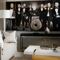 Harlequin Console Table -AuraLiving Furniture Store 313387 tessasofainyosemiteshale bandcoffeetable harlequinconsoletable evansbookcase