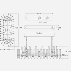 Bonnington Linear Chandelier 5 Bonnington Linear Chandelier -AuraLiving Furniture Store 326267 bonnington large linear tech