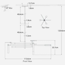 Melange Chandelier -AuraLiving Furniture Store 326989 melange chandelier tech