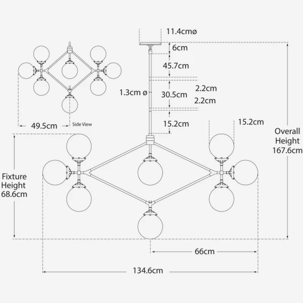 Bistro Chandelier 2 Bistro Chandelier - Image 2