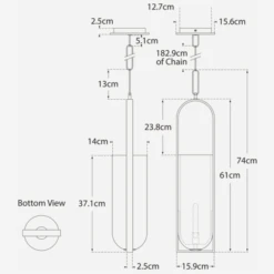 Melange Pendant Light -AuraLiving Furniture Store 328870 melange small elongated pendant tech