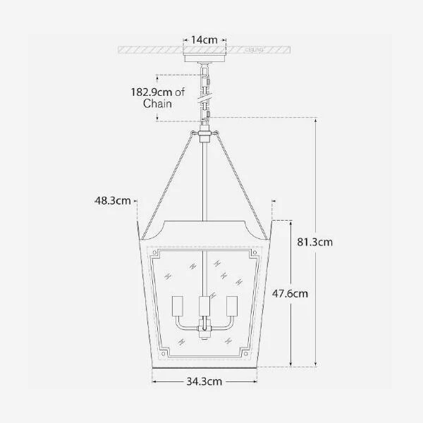 Caddo Lantern Pendant Light 2 Caddo Lantern Pendant Light - Image 2