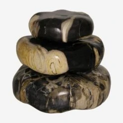 Petrified Wood Stone Set Decorative Accessory -AuraLiving Furniture Store 330405 petrified wooden stone set 2b