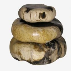 Petrified Wood Stone Set Decorative Accessory -AuraLiving Furniture Store 330408 petrified wooden stone set 2a