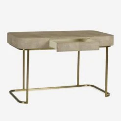 Jacques Taupe Desk -AuraLiving Furniture Store 330906 jacques desk angle open