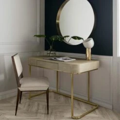 Jacques Taupe Desk -AuraLiving Furniture Store 330908 jacques desk lifestyle