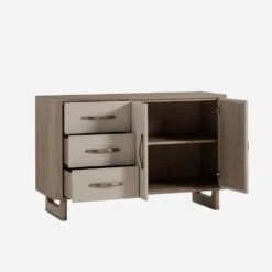 Charlie Sideboard, Small 3-Drawer -AuraLiving Furniture Store 332395 charlie small sideboard open