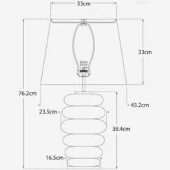 Phoebe Table Lamp -AuraLiving Furniture Store 333994 phoebe stacked table lamp tech