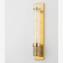 Shaw Wall Light -AuraLiving Furniture Store 337558 shaw wall light aged brass 2