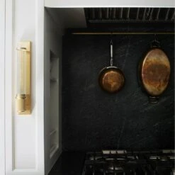 Shaw Wall Light -AuraLiving Furniture Store 337572 shaw wall light aged brass lifestyle