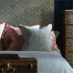 Vine Duck Egg Cushion -AuraLiving Furniture Store 346248 chloe headboard otter duck egg vine duck egg vine coral peony sea coral