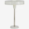 Carlo Table Lamp, Polished Nickel & Antique White