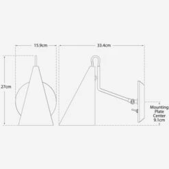 Clemente Wall Light -AuraLiving Furniture Store 347563 clemente wall light tech