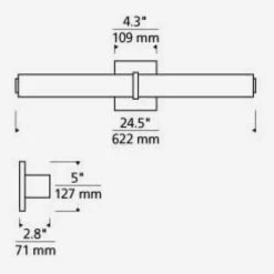 Milan Wall Light -AuraLiving Furniture Store 348164 milan double wall light tech
