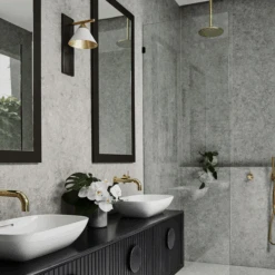 Cleo Wall Light -AuraLiving Furniture Store 353884 cleo sconce in bronze and antique burnished brass with matte white shade life 1