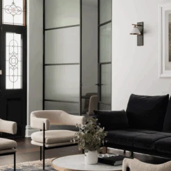 Cleo Wall Light -AuraLiving Furniture Store 353900 cleo sconce in bronze and antique burnished brass with matte white shade life 5