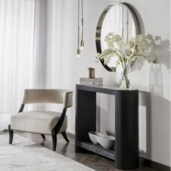 Hampstead Charcoal Console Table -AuraLiving Furniture Store 355888 hampstead vignette 06