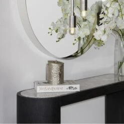Hampstead Charcoal Console Table -AuraLiving Furniture Store 355889 hampstead vignette 05