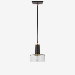Iris Pendant Light, Bronze And Hand-Rubbed Antique Brass