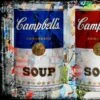 Campbell's Soup Canvas Artwork, Blue + Red + Yellow
