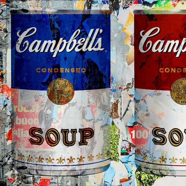 Campbell's Soup Canvas Artwork, Blue + Red + Yellow 2 Campbell's Soup Canvas Artwork, Blue + Red + Yellow - Image 2